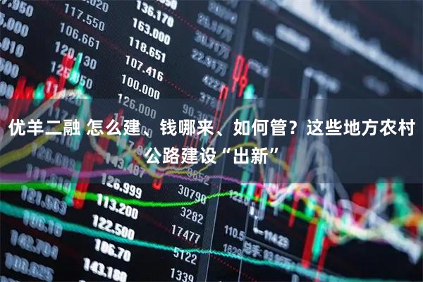 优羊二融 怎么建、钱哪来、如何管？这些地方农村公路建设“出新”